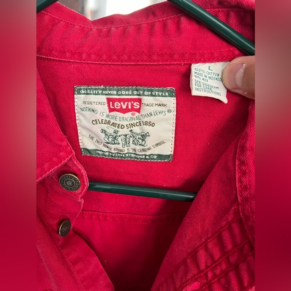 Vintage 90s Levis Two Pocket Red Tab Button Down Shirt - Men’s Large - Picture 5 of 5